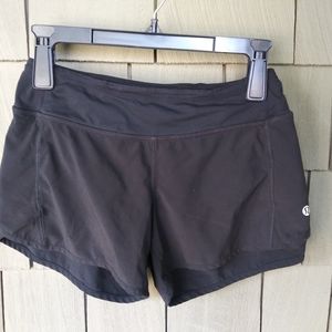 Black Lululemon Shorts Back Zip 2